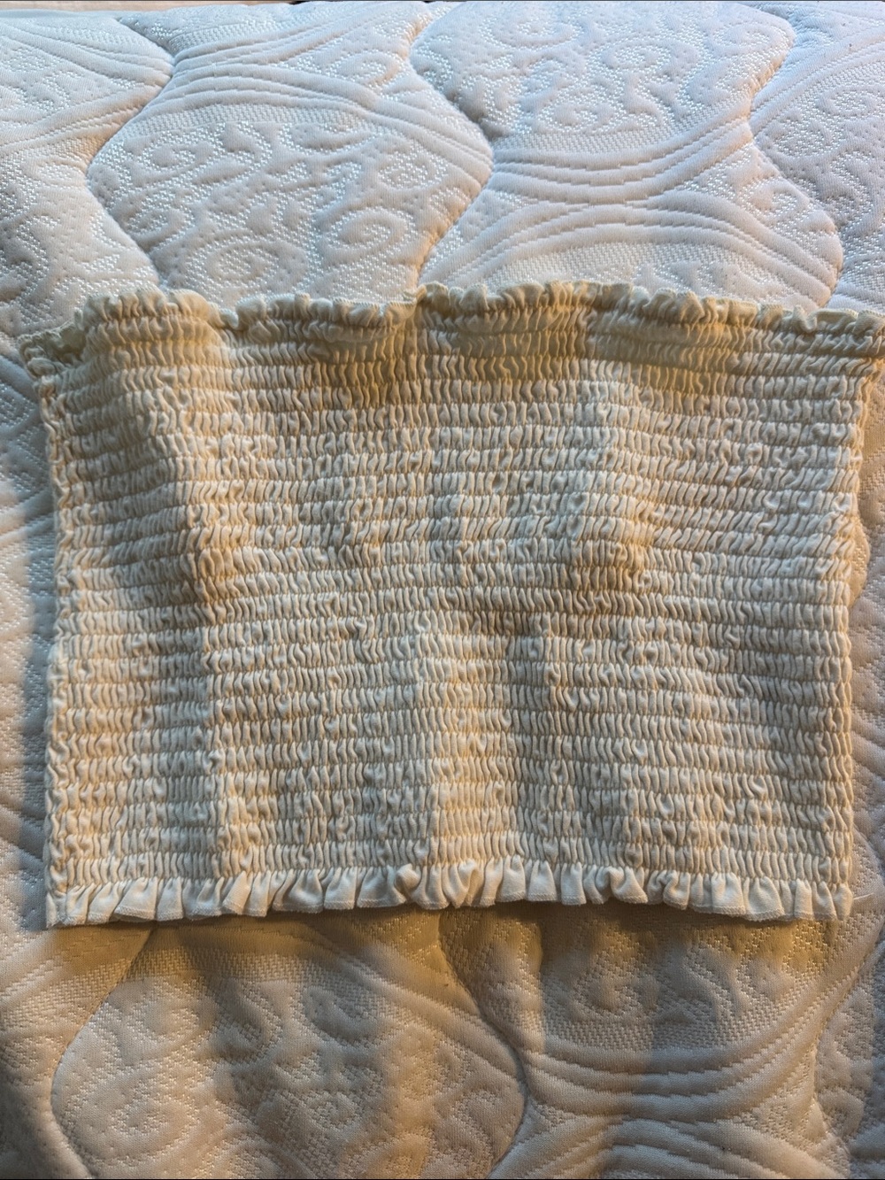 Double Zero Ivory Smocked Tube Top
